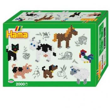 Hama Midi Pärlor Bondgårdsdjur Set 2000 st