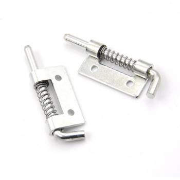 5pcs Silver Tone Spring Loaded Barrel Bolt Latch 5.3 X 1.7cm