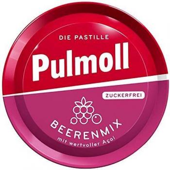 Pulmoll Mixed Berry Pastillen Bonbons ohne Zucker in einer Dose 50g