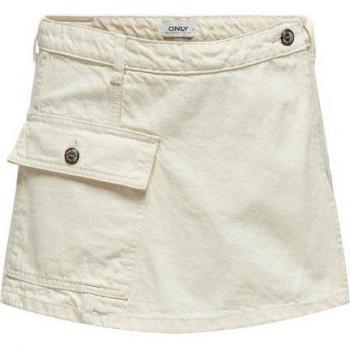 Jupe-short en sergé ONLY - Écru-Blanc XS