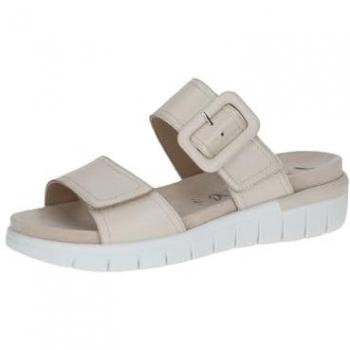 Sandalete CAPRICE de piel beige sin elevación - modelo 39