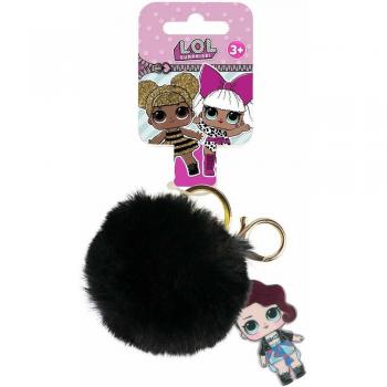 Cerdá Schlüsselanhänger Pompom Lol aus Acryl in Schwarz, 18 cm