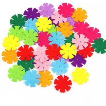 Felt Flower Slice Appliques for Crafts