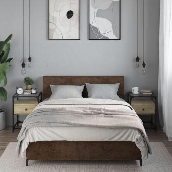 VIDAXL Comodini 2 Pz Rovere Sonoma 40x40x55 Cm In Legno Multistrato