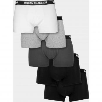 Boxer Uomo Urban Classics 5 Pezzi Biologici Viola Notte / Grigio / Bianco / Nero S