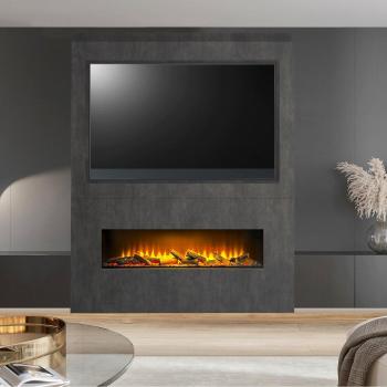 Acantha Nexus Slate Effect Electric Fire Media Wall