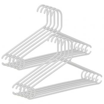 Pack de 10 perchas de plástico - 41,5 x 0,7 x 22 cm