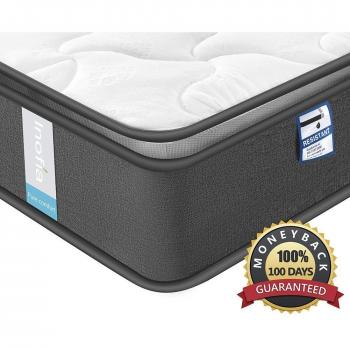 Airy Breathable Federkernmatratze 120x200 Matratze 7-Zonen Taschenfederkernmatratze H3,3D Memory Foam, Höhe 22 cm, weiß, 100 Nächte Probeschlafen,10 Jahre Garantie