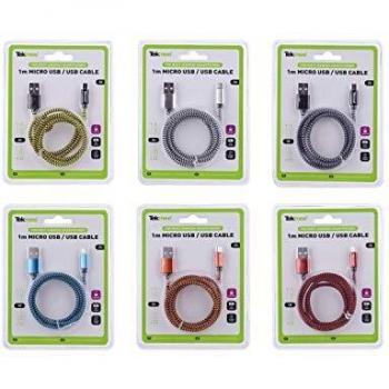 Cavo micro USB Tekmee 2 A con ricarica rapida, 1 m