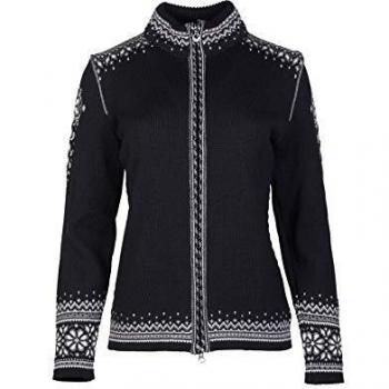 Dale of Norway Damen 140. Jahrestags-Wolljacke – Schwarzer Mix (Black / Off White / Smoke), Größe S