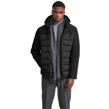 Langjacke BUGATTI Gr. 58, schwarz Herren Jacken mit Stretchfunktion
