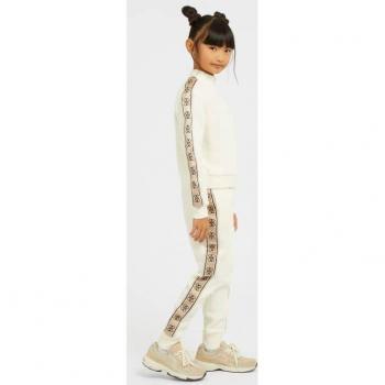 Felpa con zip per bambina Guess Mine Me Écru Regular Fit