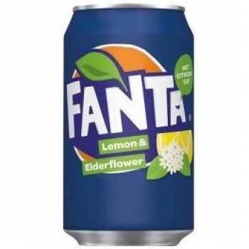Fanta Elderflower & Lemon Sparkling Beverage 330ml x 24 Cans