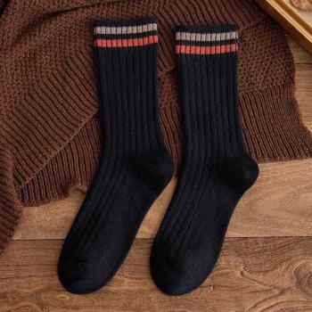 Calcetines de algodón vintage para mujer, rayas, tejido ligero, ideal para primavera y otoño