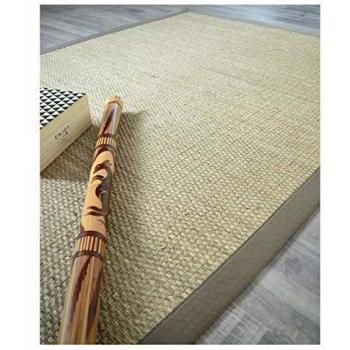 Trenza de Algodón Topo con Juncos de Mar: Alfombra Panamá Kalapa 160x230 cm