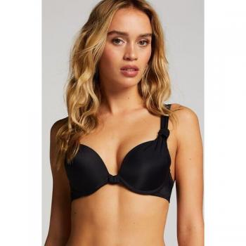 Top de bikini Luxe negro con soporte