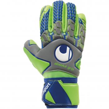 UHLSPORT Torwarthandschuh Tensiongreen Absolutgrip HN, Dark Grau/Fluo Grün/Marin