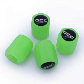 OCC Motorsport - Juego de Tapones OCCLEV002 4 Unidades Fluorescente Verde