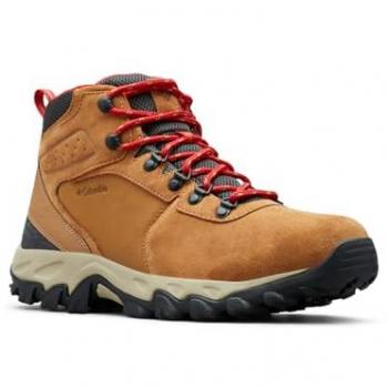 Botas Columbia Newton Ridge Plus II Suede Marrón y Rojo 40 - Impermeables