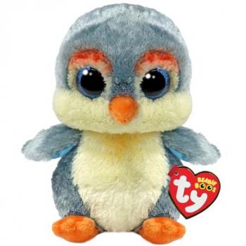 TY Beanie Boos Knuffel Fisher Pinguïn 15 cm met Glanzende Ogen