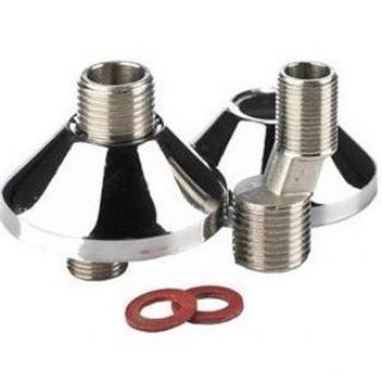 S-koppeling met rozet 1/2x3/8 chroom