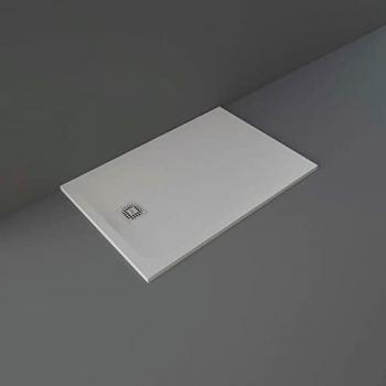 RAK Ceramics Feeling Rectangular Shower Tray | Grey | Stainless Steel | 1400mm x 800mm