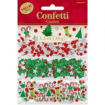 Amscan Konfetti Metall‑Weihnachten 34 g, festlicher Party-Dekor