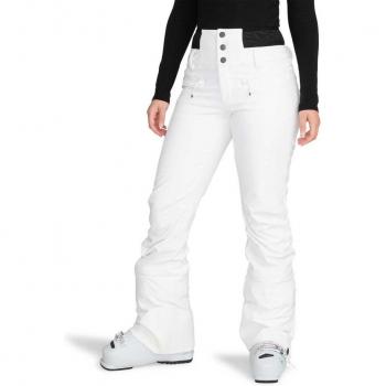 Pantalones de nieve Roxy Rising High Skinny blanco brillante