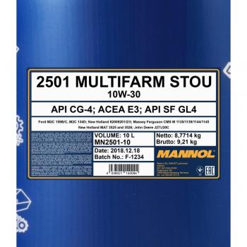MANNOL Huile moteur 10W-30, Capacité: 10I MN2501-10
