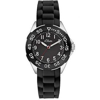 Jungen‑Silicon‑Armbanduhr s.Oliver Analog Quarz SO-2526-PQ