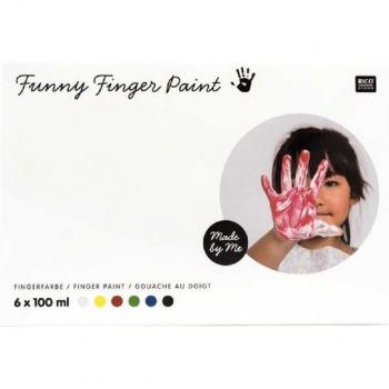 Rico Design Kreativ-Fingerfarbe, 6x100ml