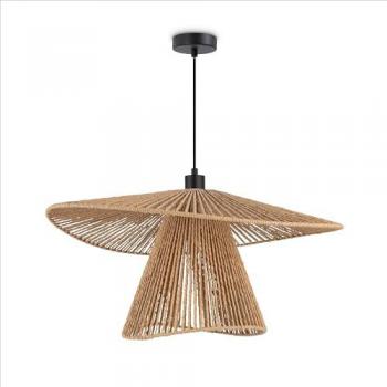 Lampada a sospensione in carta stile Boho E27 Nero