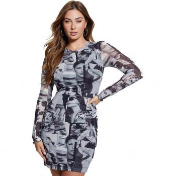 Abito corto a maniche lunghe slim fit Guess Adriana
