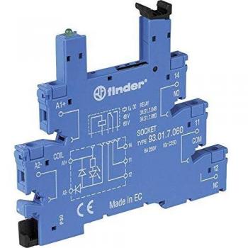 FINDER 93.01.0.240 Zoccolo per relè con LED e circuito di soppressione EMC