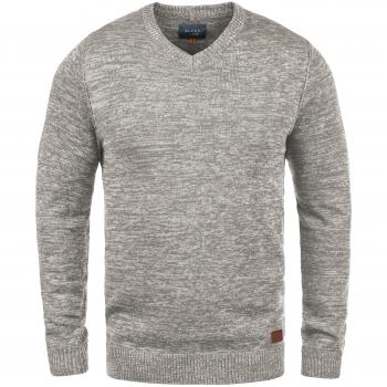 Blend Dansel Herren Feinstrickpullover V-Ausschnitt Melierung, Größe:S, Farbe:Zink Mix