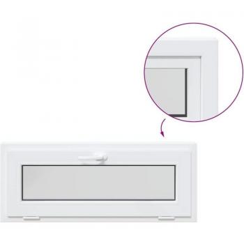 Fenêtre RISOR 100x40 cm pour sous-sol à double vitrage blanc