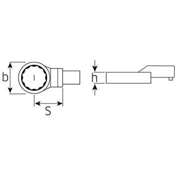 Stahlwille 58221027 58221027-Útiles acoplables de boca Estrella 22x28 mm 732/100 27 Peso 0,61 Kg, 27 mm