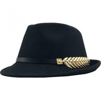 Wool Felt Homburg Hat for Winter