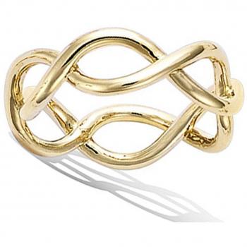 Bague en verguld zilver met diamanten 'Choreography', 7mm, goudkleurig