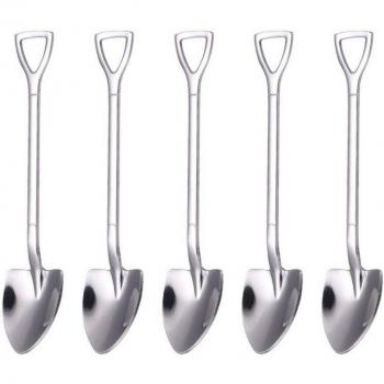 5 Pcs Stainless Steel Tea and Dessert Spoons