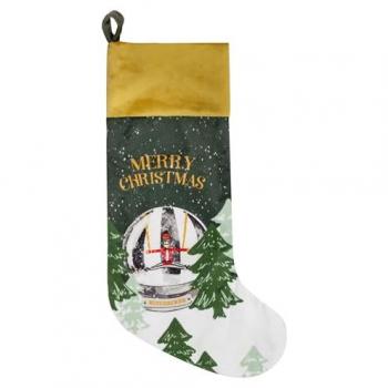 Showtime Printed Velvet Holiday Stocking