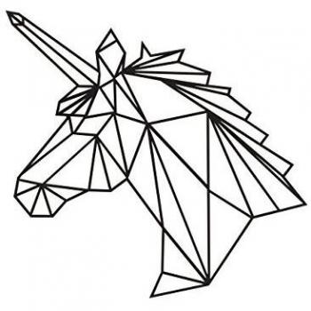 Homemania Decoration Murale En Metal Licorne Noir Art Maison Deco Pour Sejour Bureau Mur Taille Unique