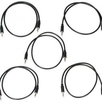Black Market Patch Cables 500mm Black (5-Pack)
