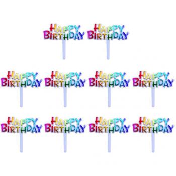 Verjaardagsfeest decoratie supplie: 50 pcs gelukkige verjaardag cake toppers, decoratieve cupcake en muffin picks voor fruit
