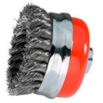 Brosse coupe D.65 mm M14 - Mèches torsadées 0,5 mm en acier