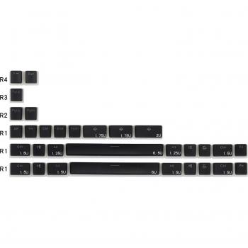Black PBT Doubleshot Backlit Keycap Set for Corsair STRAFE K65 K70