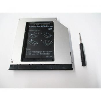 Caddy d’extension SATA 2nd HDD pour Dell Latitude E series (E6420/E6520/E6320/E6430/E6530), 9,5 mm, avec éjecteur et module optique