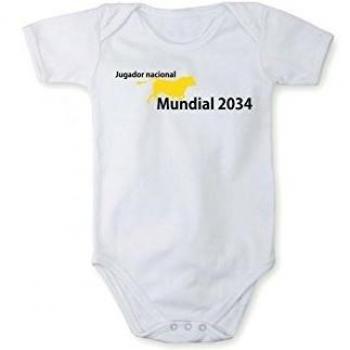 Camisón Mameluco Jugador Internacional 2034 (12‑18 meses) – Color Blanco, Letra Polaca