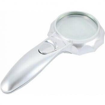 Loupe Poche Lumineuse Argent 6X – 6 LED