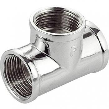 Connettore a T in ottone cromato 3/4”